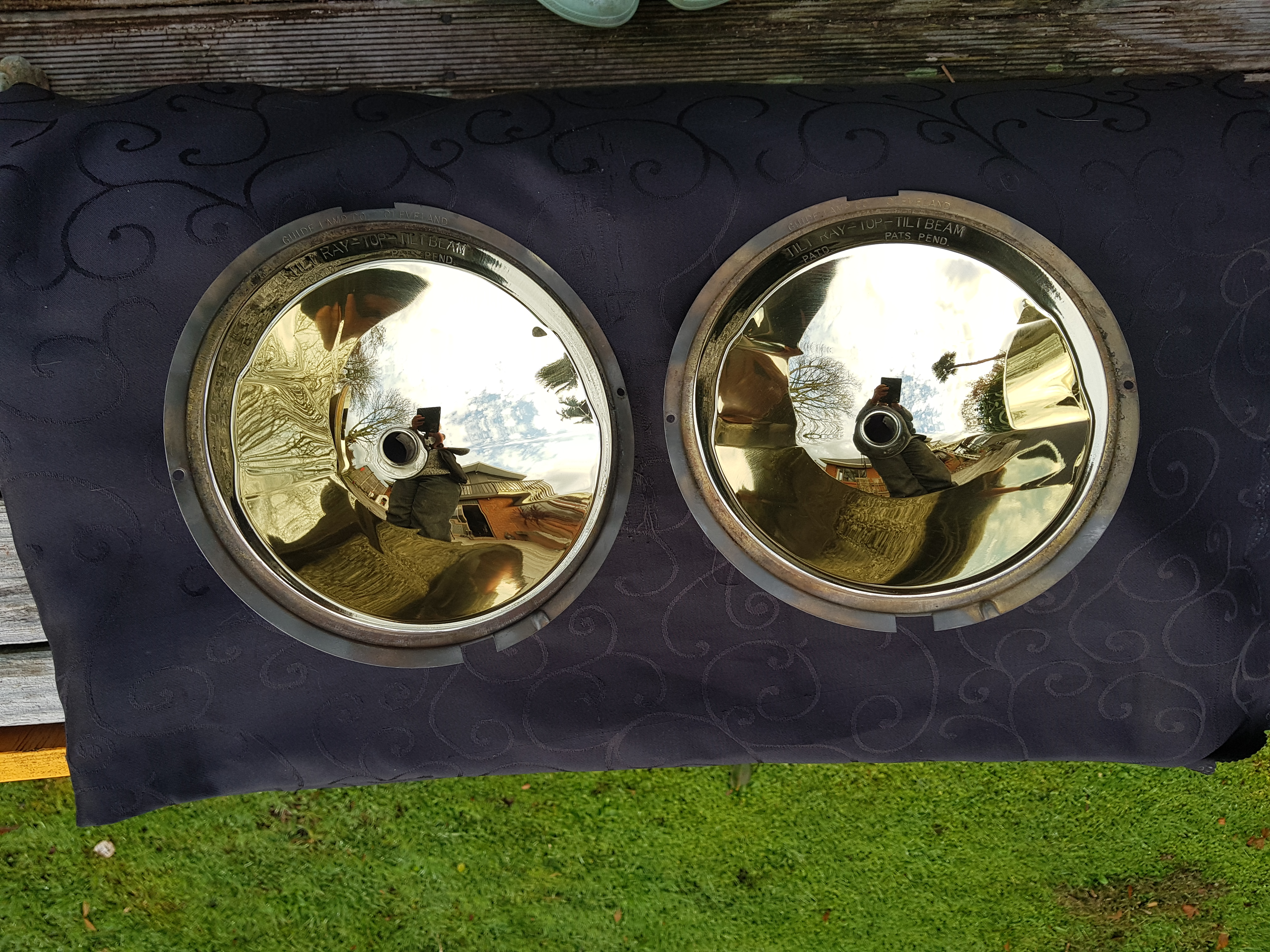 Really Old Headlight Reflectors in Brass